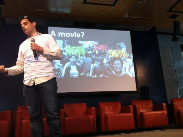 Juan at Seedcamp 3 minute pitch